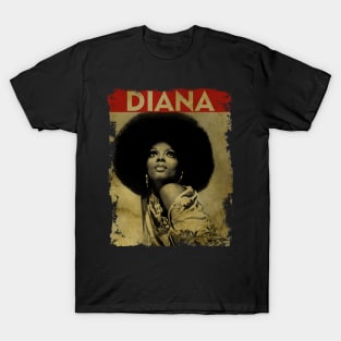 TEXTURE ART-Diana Ross - RETRO STYLE T-Shirt